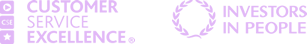 Investors in People and Customer excellence award logos